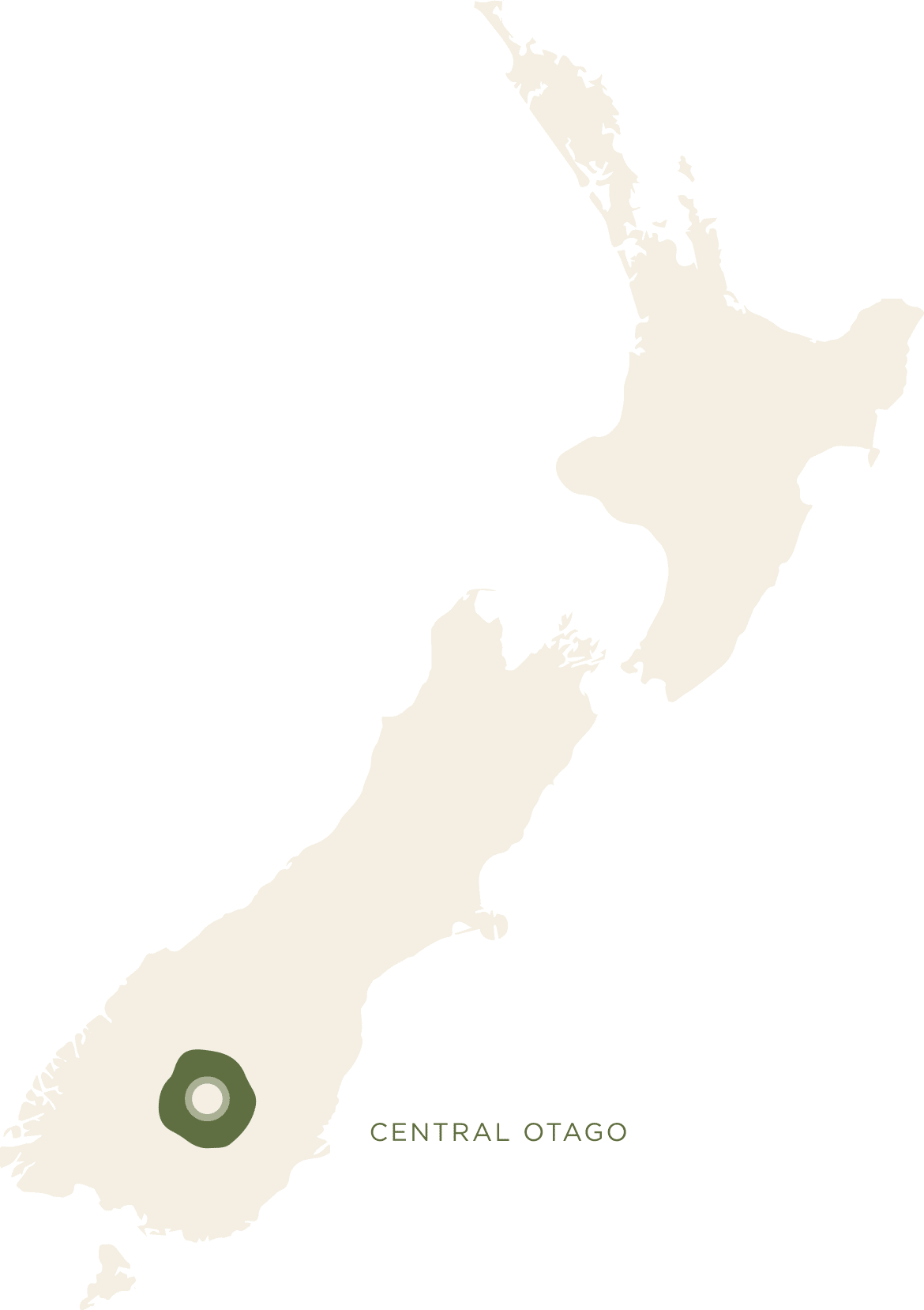 Central Otago in New-Zealand map