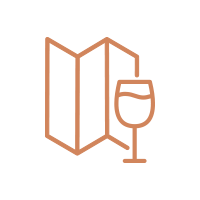 Vector pictogram of annual VIP tour and complimentary tasting