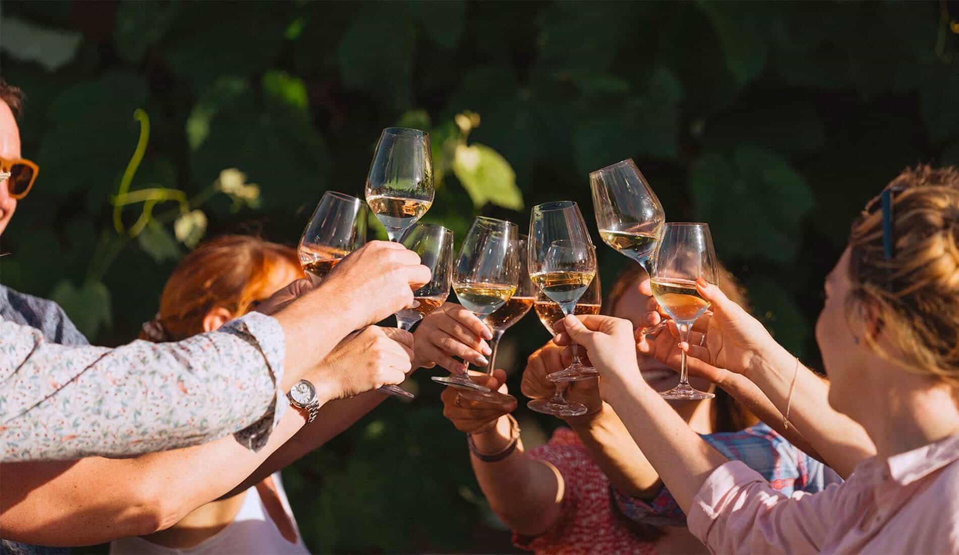 People toast at the Culinary Club