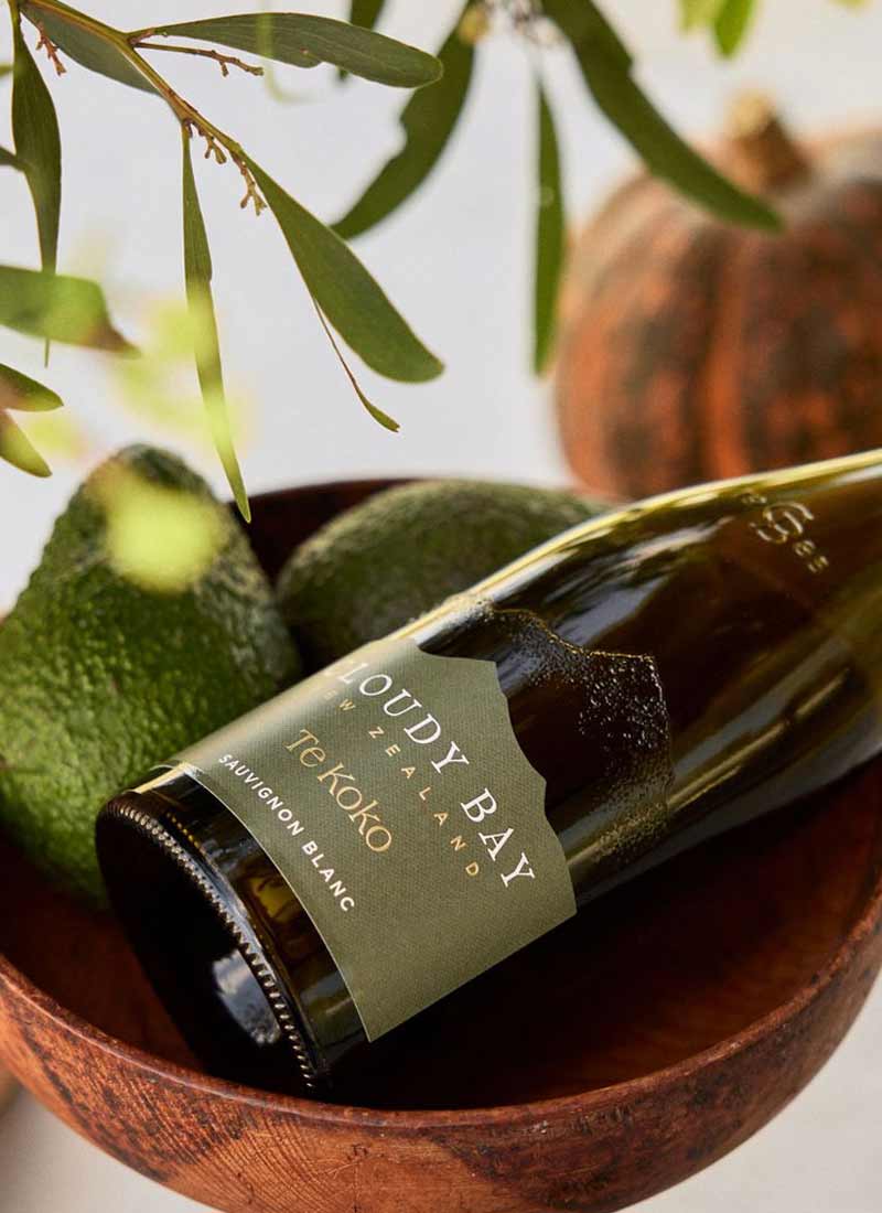 Bottle of Te Koko 2023 in bowl
