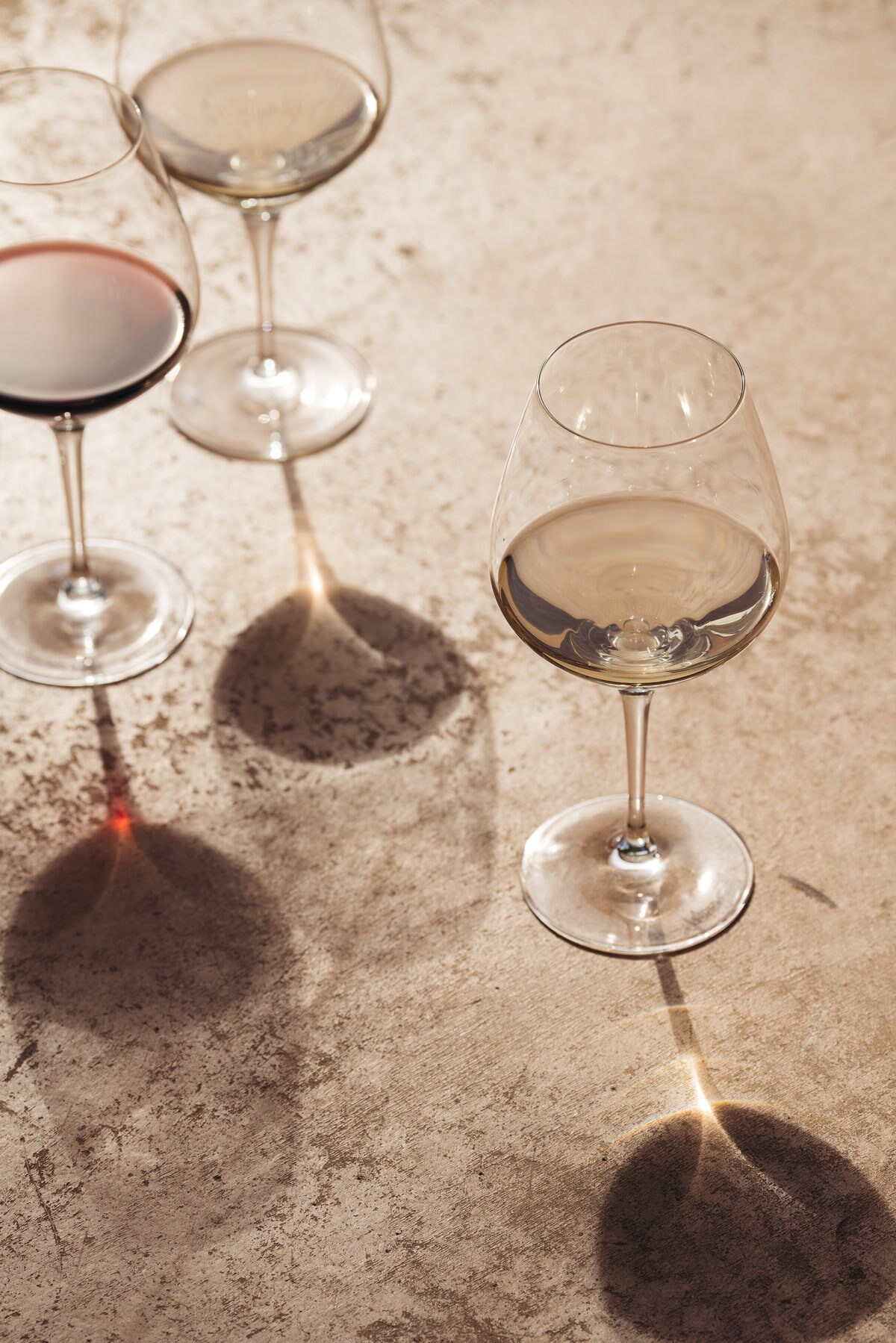 glasses of wine on table