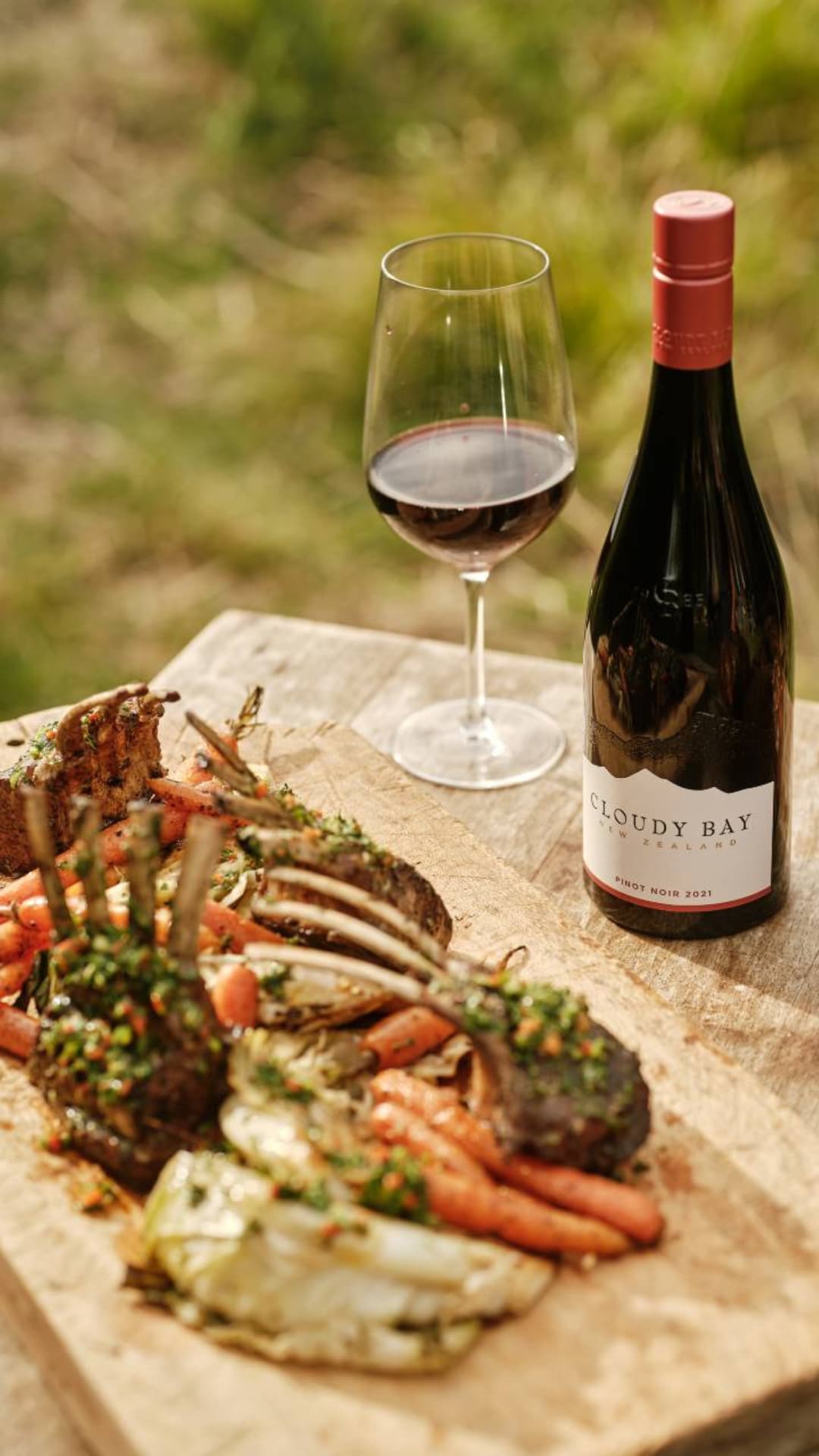 lamb racks with pinot noir