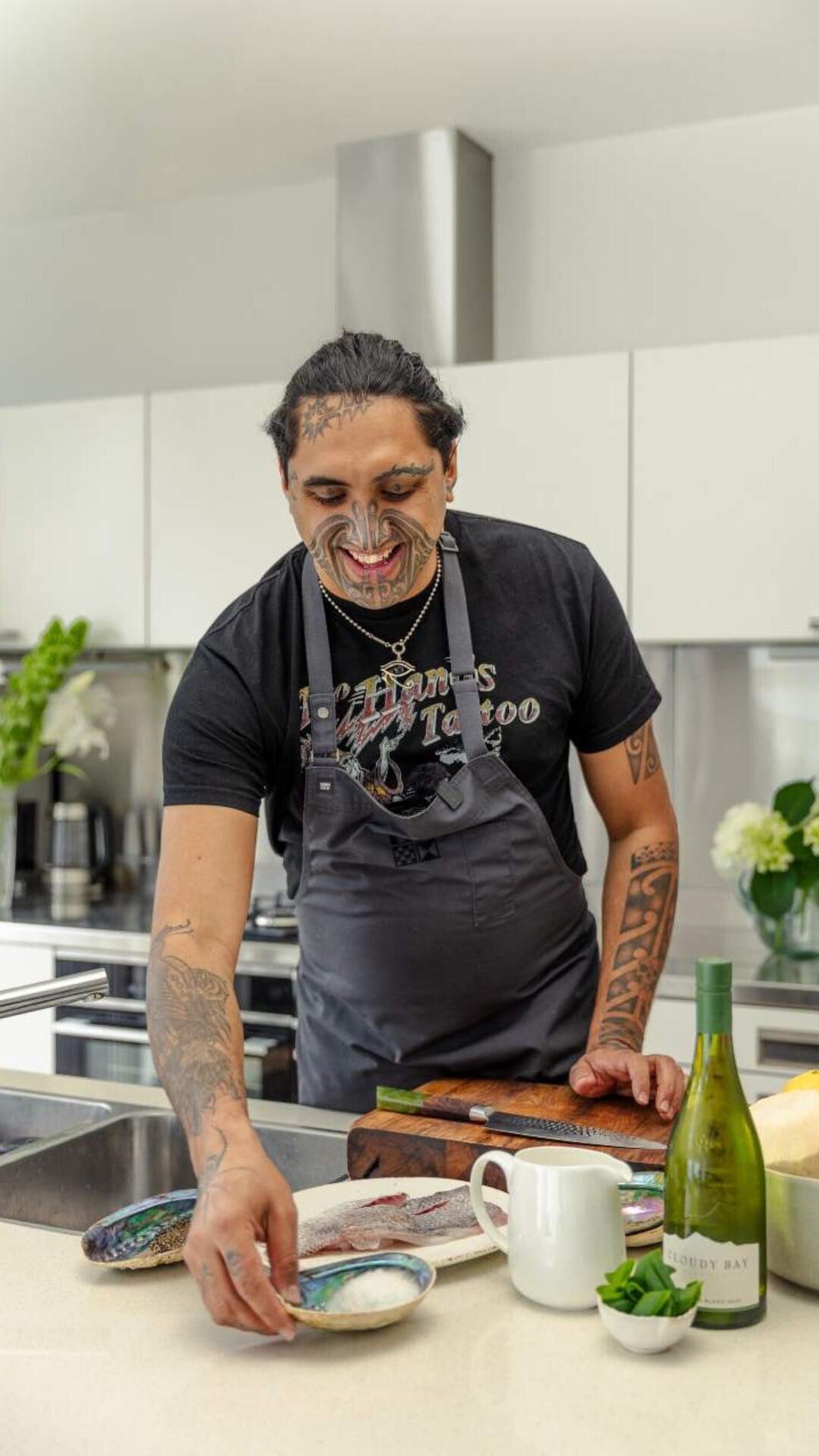 kia cooking in kitchen