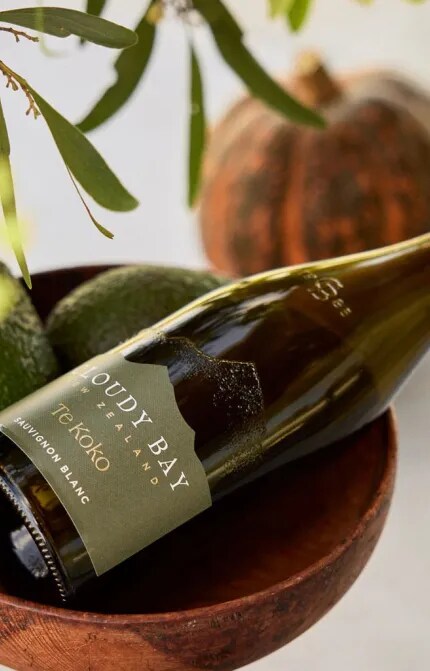 Desktop banner image showing bottle of Te Koko Sauvignon Blanc