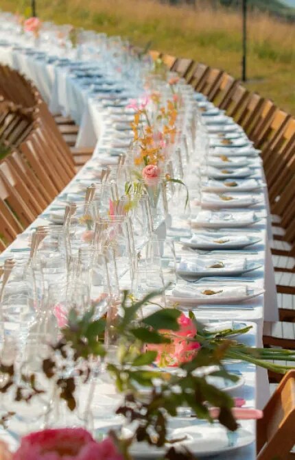 Wonderscape event, long table in the sun