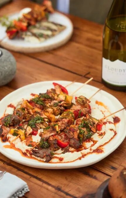 barbecued veggie skewers