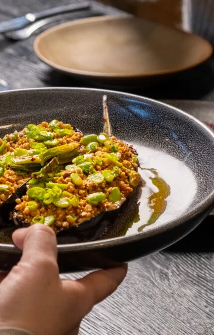 eggplant dish on plate