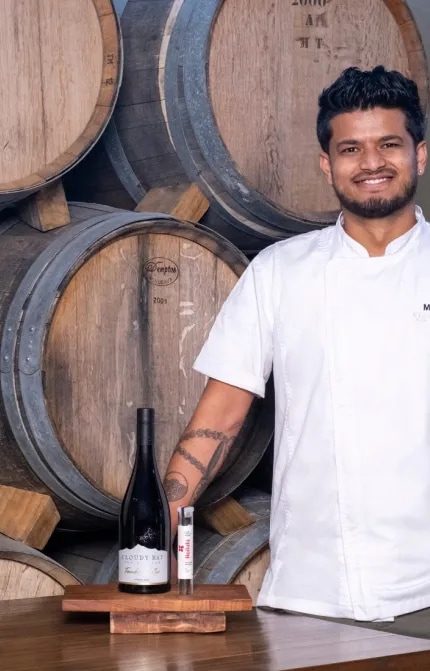 Chef Momo at the Cloudy Bay Shed